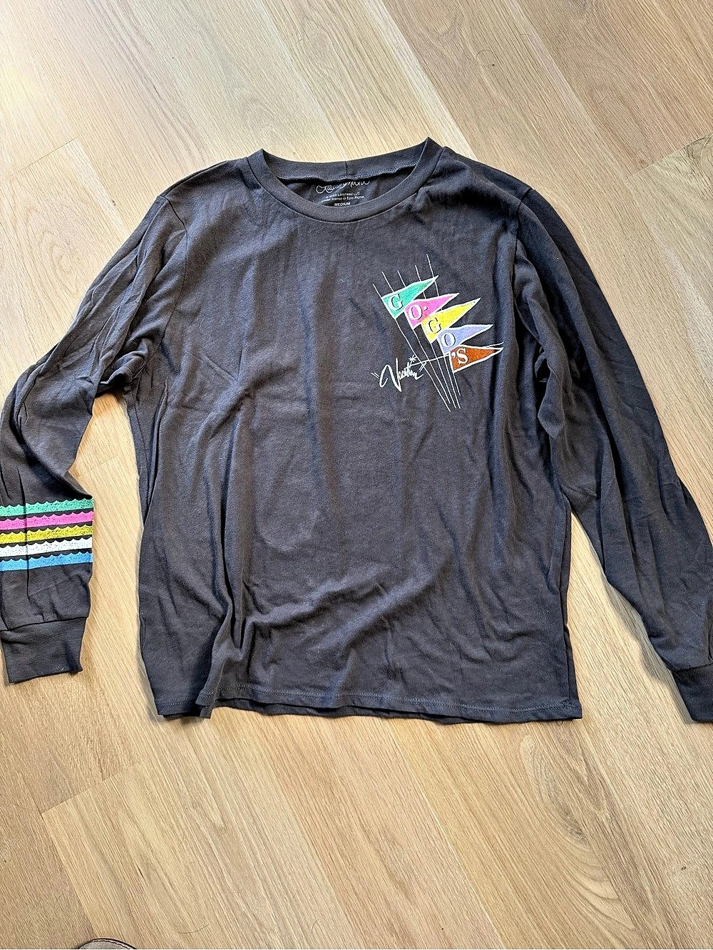 Lauren Moshi Graphic Long Sleeve Go-Go’s Tee Black Medium